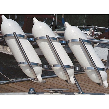 Bookazine 7-9 in. Stainless Steel Rail Mount Twin Fender Rack TI3713954